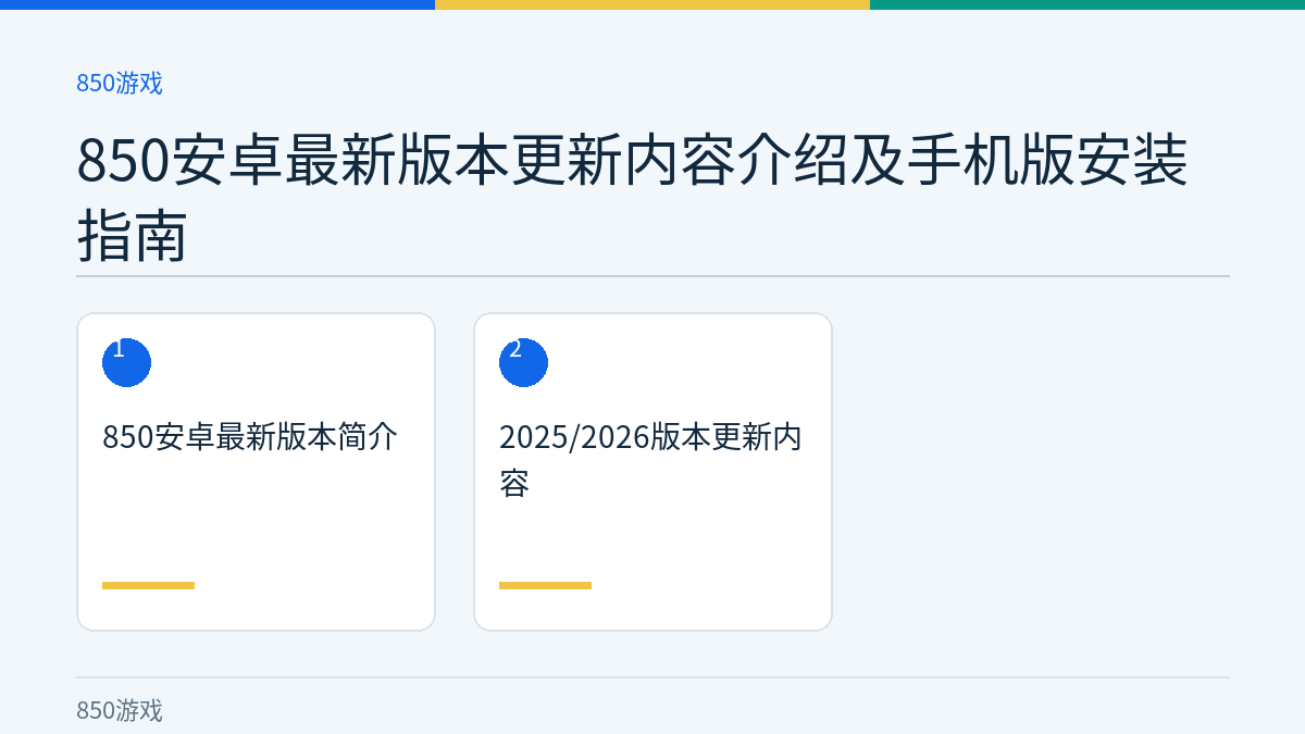 850安卓最新版本更新内容介绍及手机版安装指南文章内容示意图